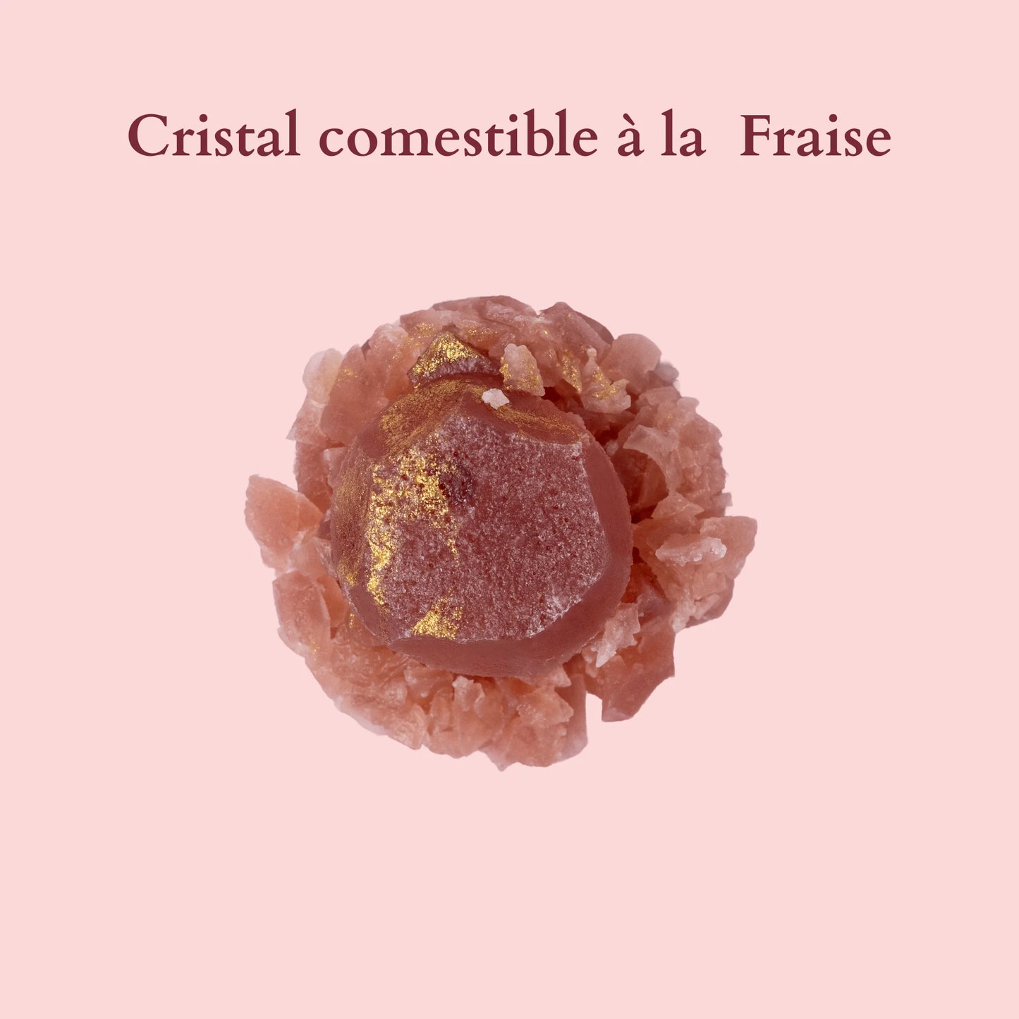 Strawberry edible crystal