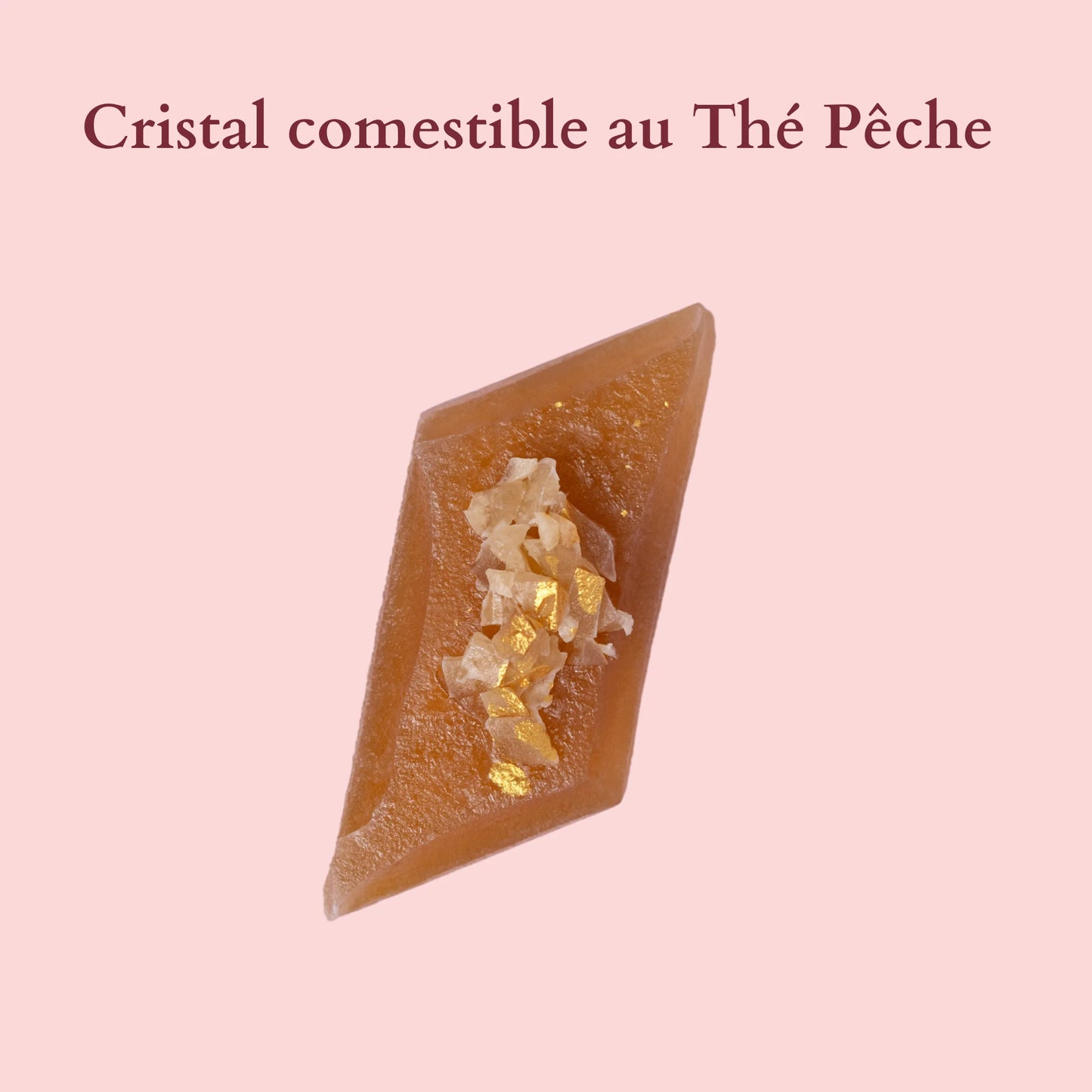 Cristallo Commestibile con tè da pesca