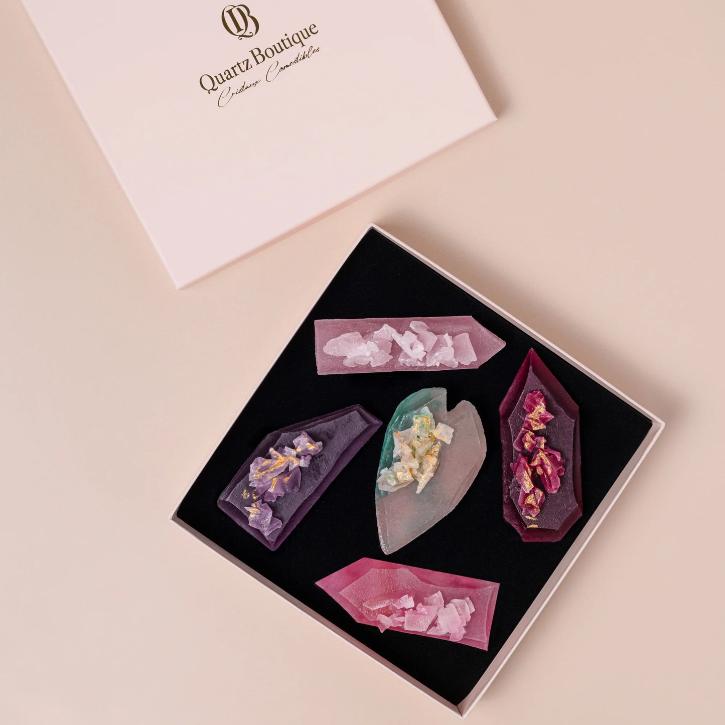 Amethyst collection - 5 edible crystals