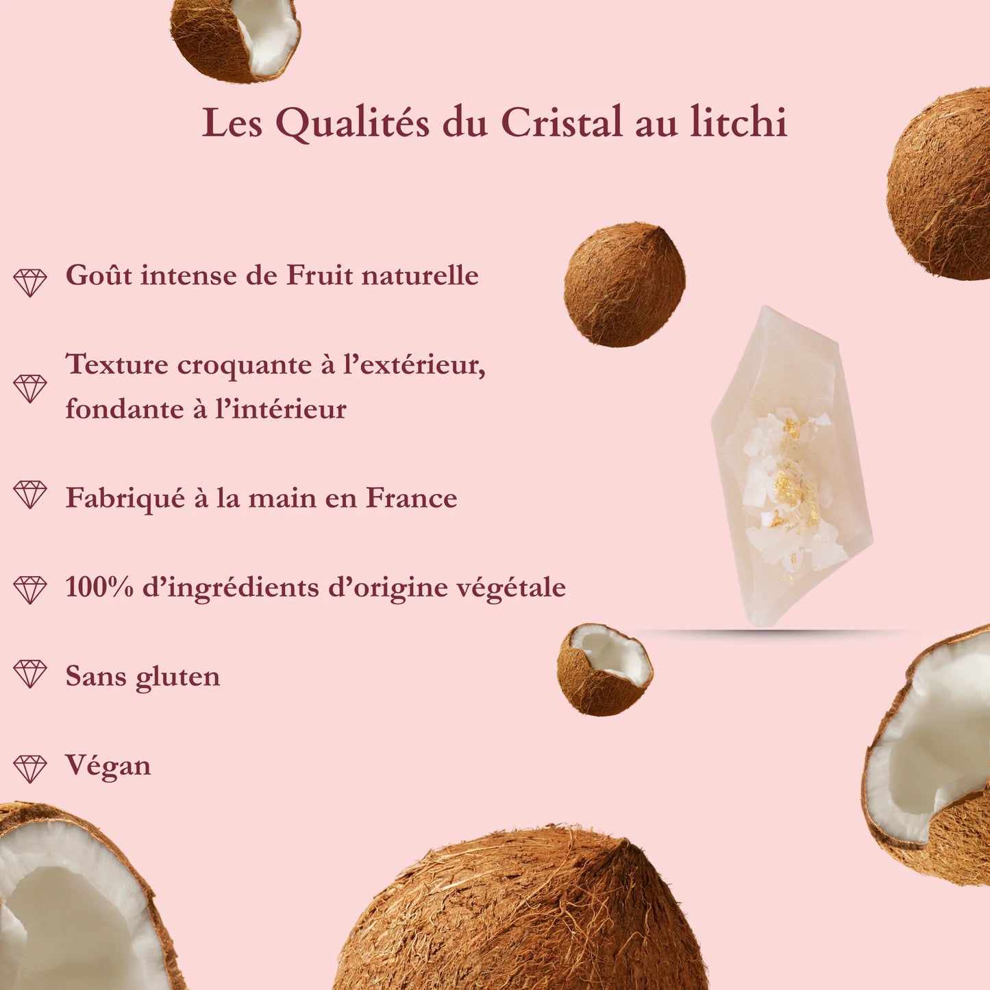 Cristallo Commestibile  noce di cocco